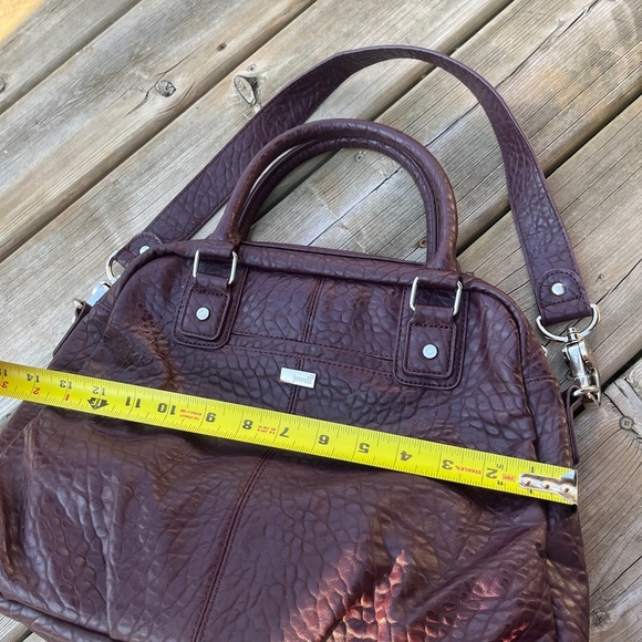 Jewell by thirty one  pebble Leather Satchel burgundy - Picture 4 of 11